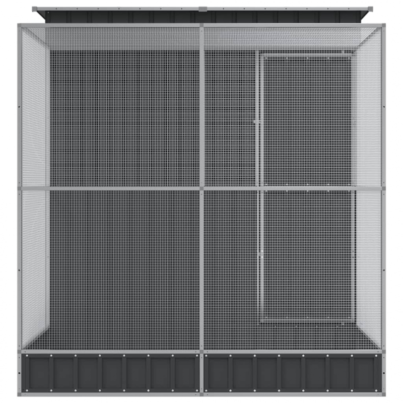 Voliere mit Erweiterung Silbern 209x203x216 cm Stahl