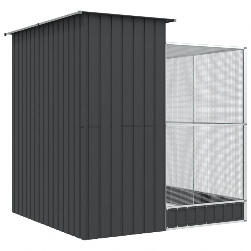 Voliere mit Erweiterung Silbern 209x203x216 cm Stahl