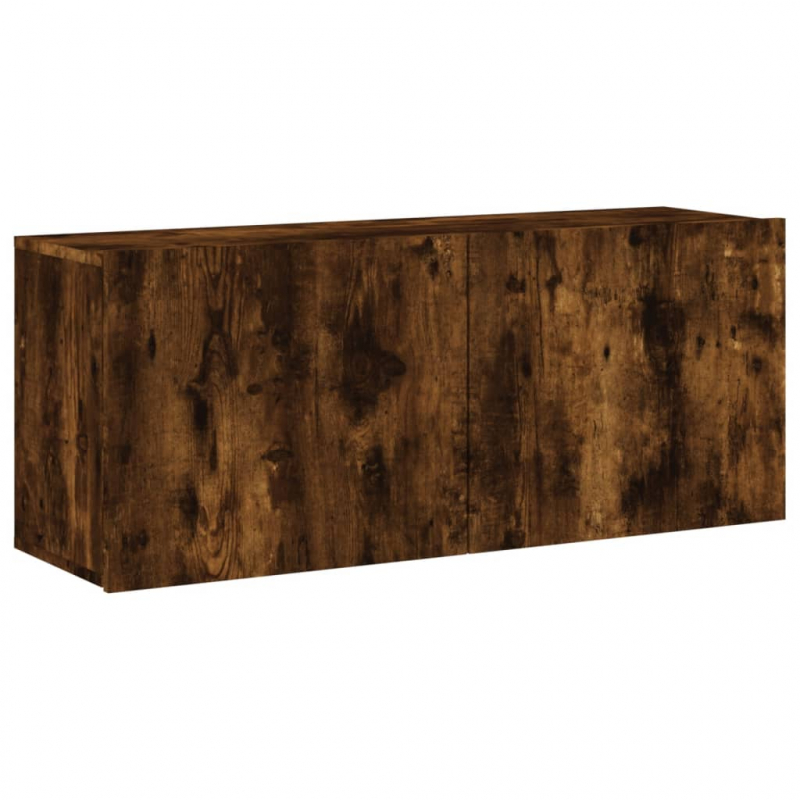 4-tlg. Wohnwand Räuchereiche Holzwerkstoff