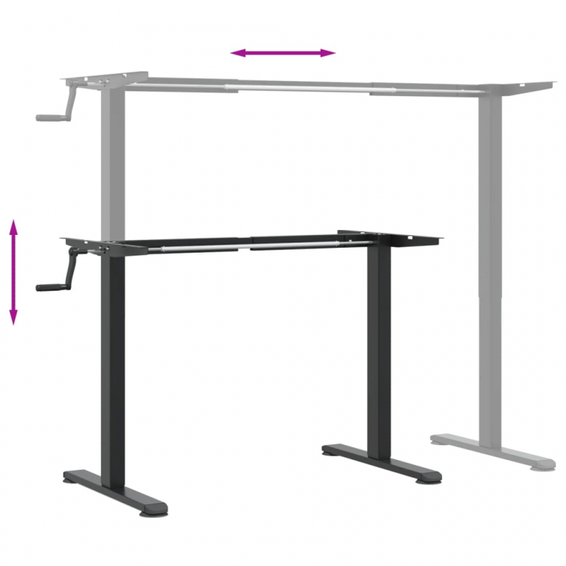 Gestell für Sitz-Steh-Schreibtische (94-135)x60x(70-114) cm