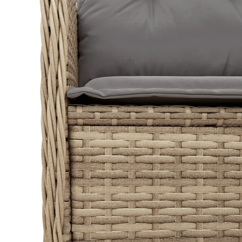 Garten-Ecksofa mit Kissen Beige Poly Rattan