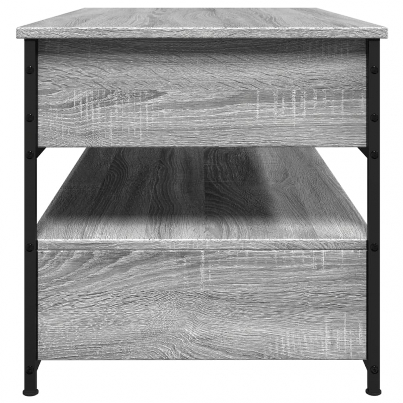 Couchtisch Grau Sonoma 85x50x50 cm Holzwerkstoff und Metall
