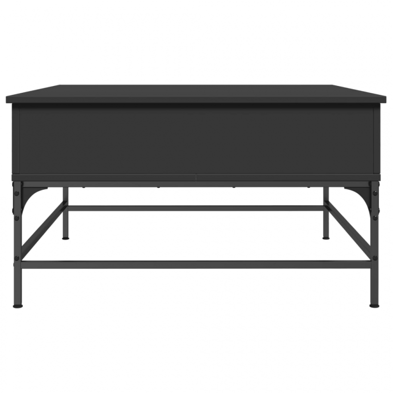 Couchtisch Schwarz 80x80x45 cm Holzwerkstoff und Metall