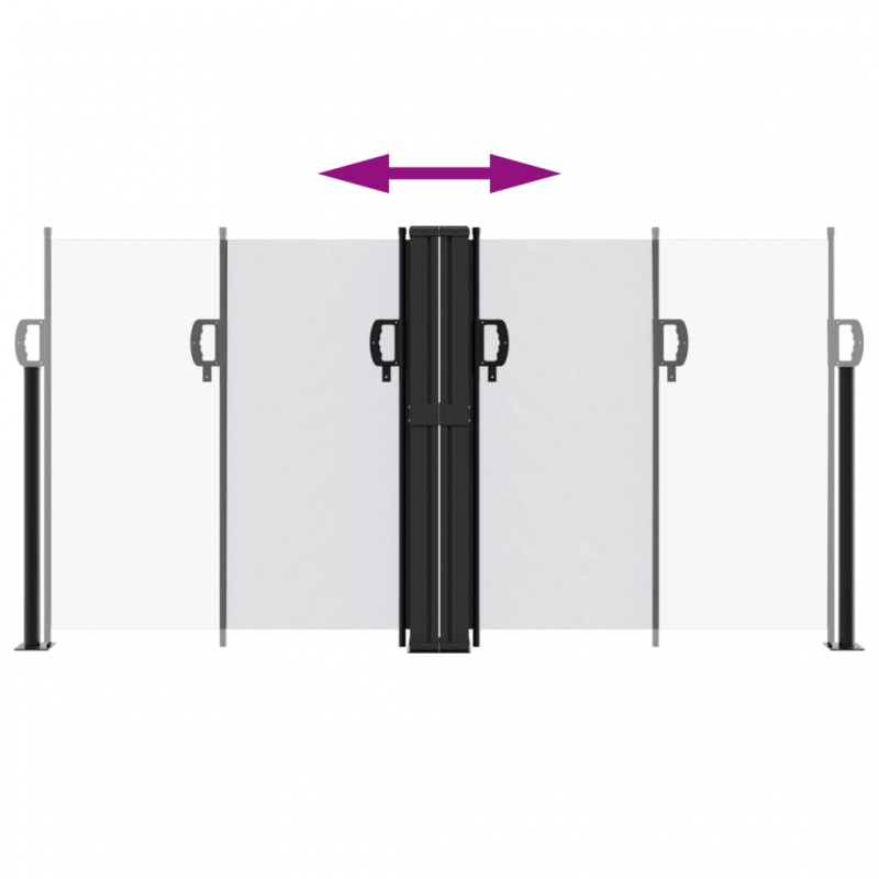 Seitenmarkise Ausziehbar Weiß 120x600 cm