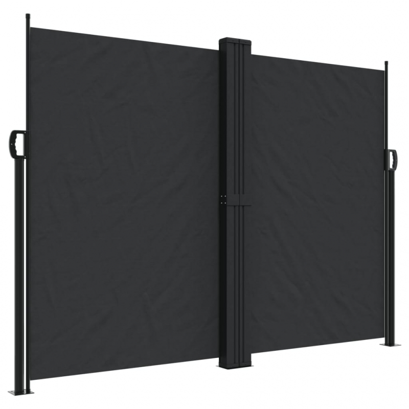 Seitenmarkise Ausziehbar Schwarz 180x600 cm