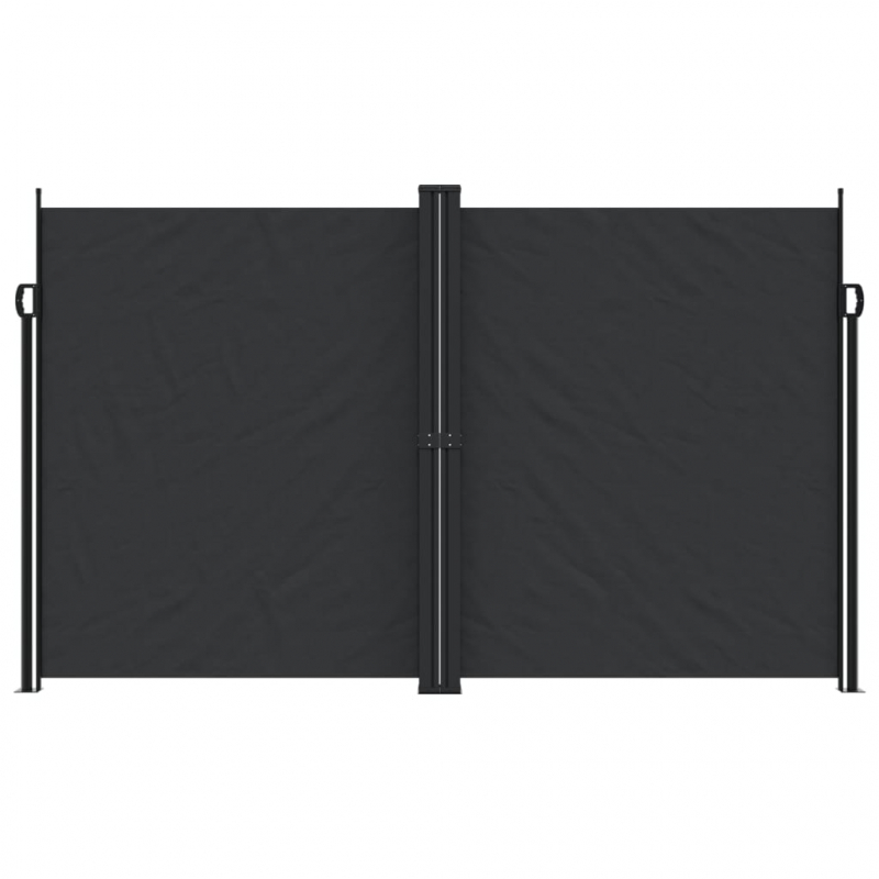 Seitenmarkise Ausziehbar Schwarz 200x600 cm