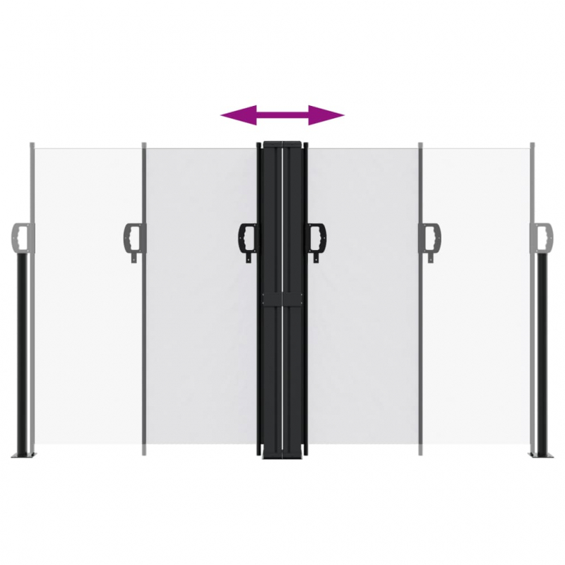 Seitenmarkise Ausziehbar Weiß 140x1000 cm