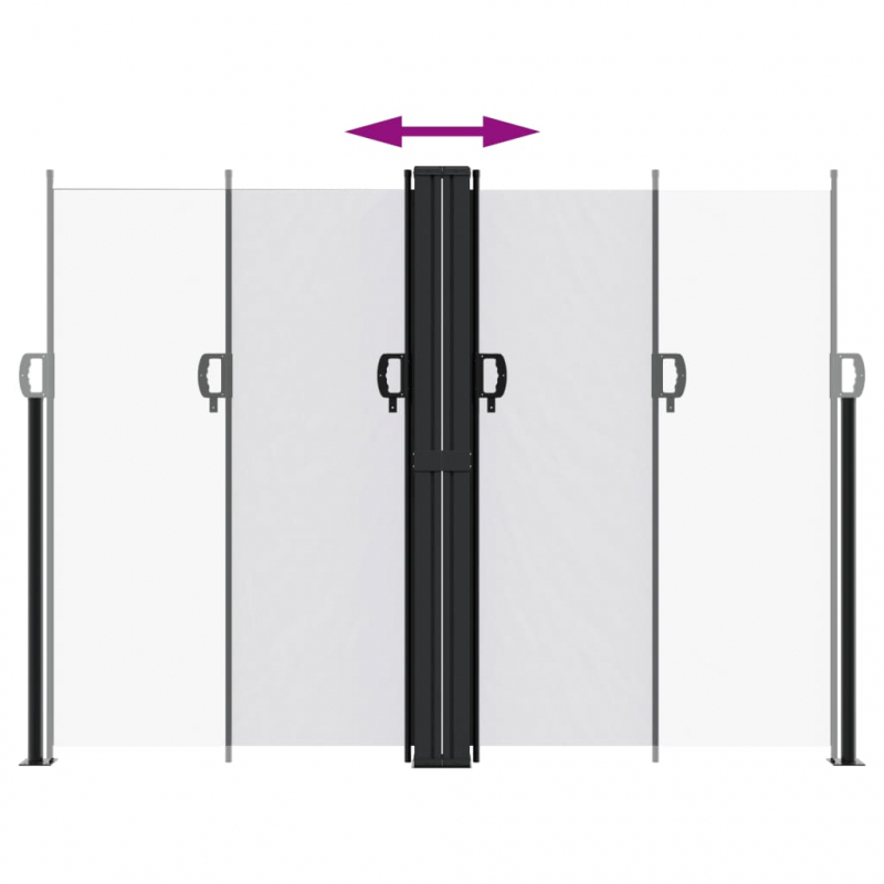 Seitenmarkise Ausziehbar Weiß 180x1000 cm