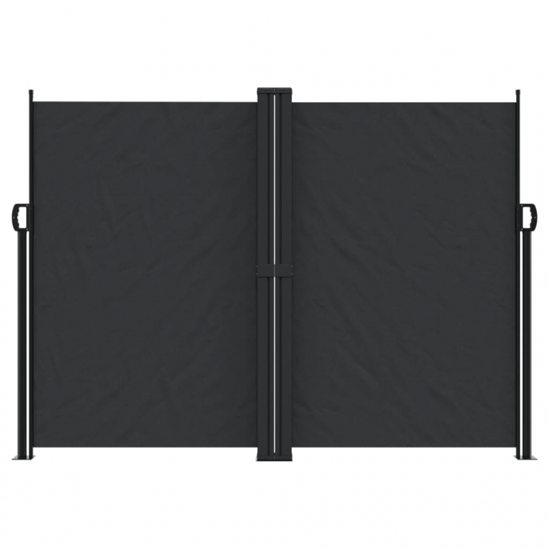 Seitenmarkise Ausziehbar Schwarz 180x1200 cm