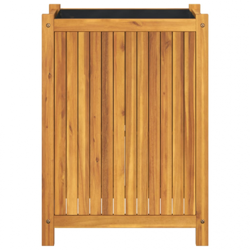 Pflanzkübel mit Einlage 54x31x75 cm Massivholz Akazie