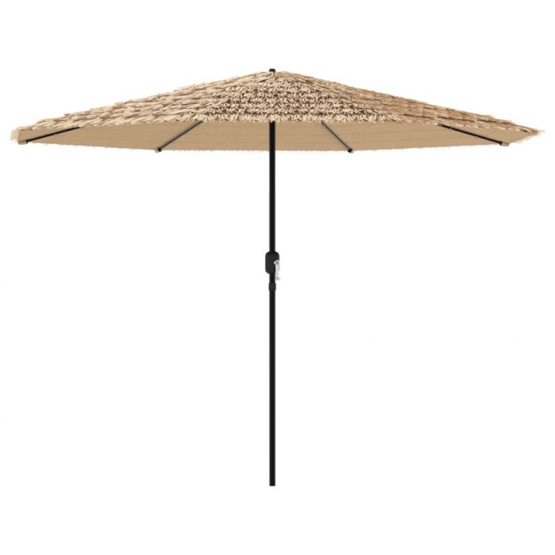 Sonnenschirm mit LED und Stahlmast Braun 324x324x247 cm
