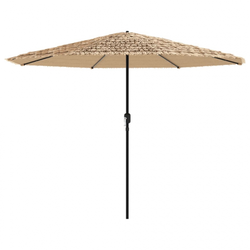 Sonnenschirm mit LED und Stahlmast Braun 324x324x247 cm