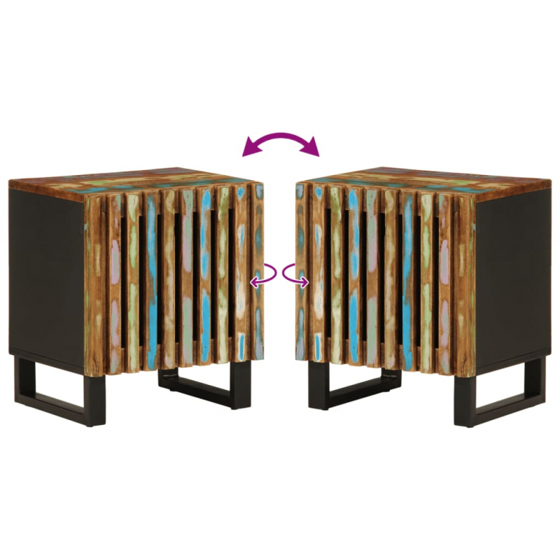 Nachttisch 40x34x46 cm Altholz Massiv