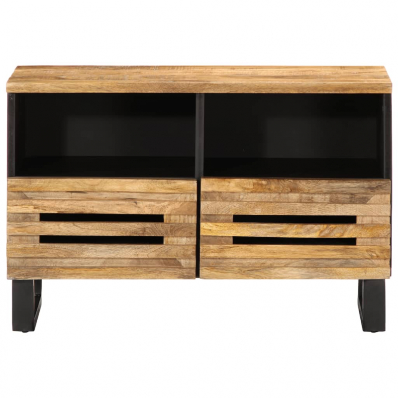 TV-Schrank 70x34x46 cm Raues Massivholz Mango