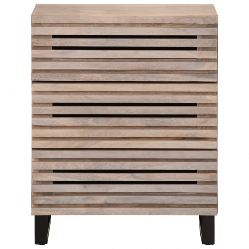 Sideboard Weiß 60x34x75 cm Massivholz Mango