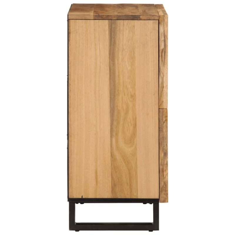 Sideboard 60x34x75 cm Raues Massives Mangoholz