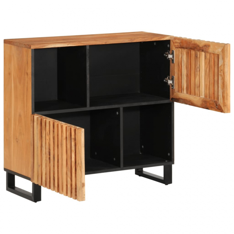 Sideboard 80x34x75 cm Massivholz Akazie