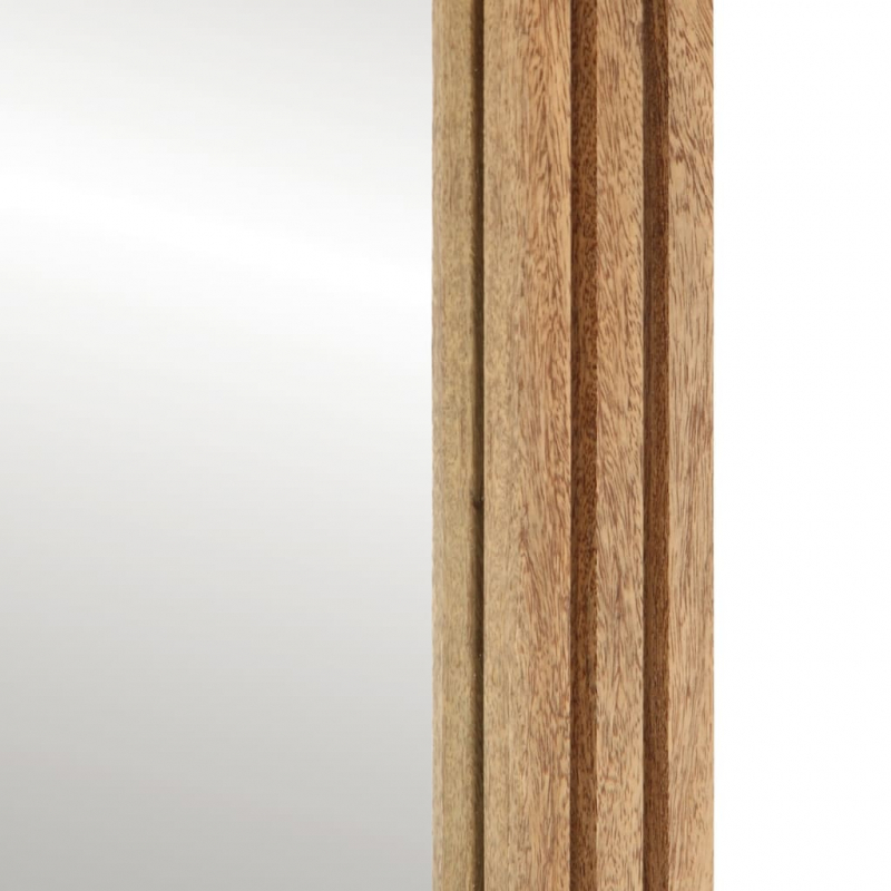 Badspiegel 50x70 cm Raues Massivholz Mango und Glas