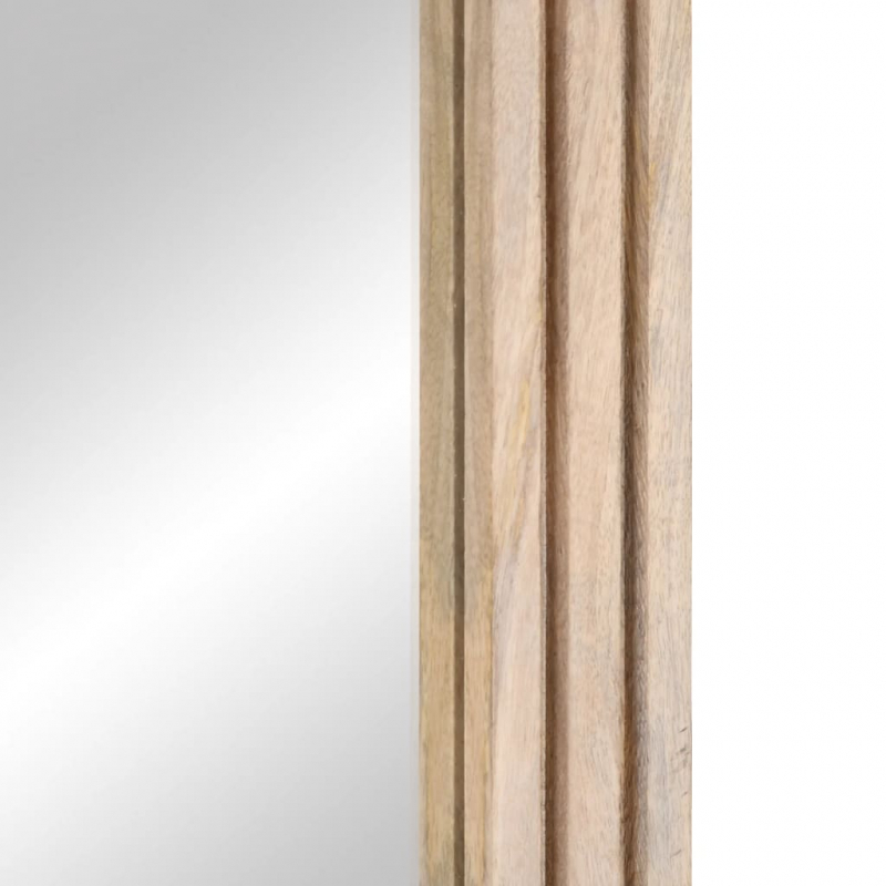 Badspiegel 50x70 cm Massivholz Mango und Glas