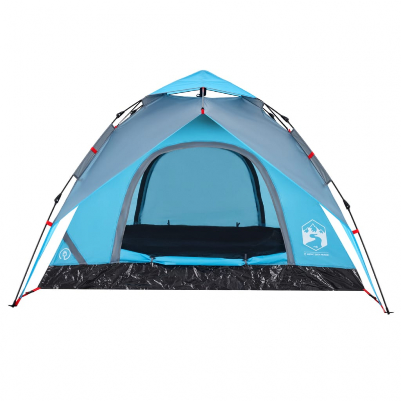 Kuppel-Campingzelt 3 Personen Blau Quick Release