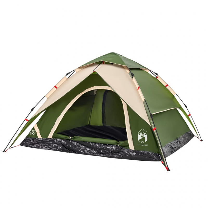 Kuppel-Campingzelt 5 Personen Grün Quick Release