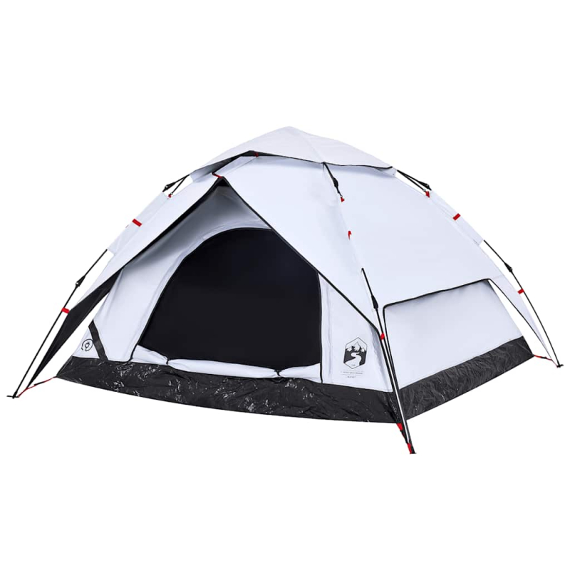 Kuppel-Campingzelt 5 Personen Weiß Verdunkelt Quick Release