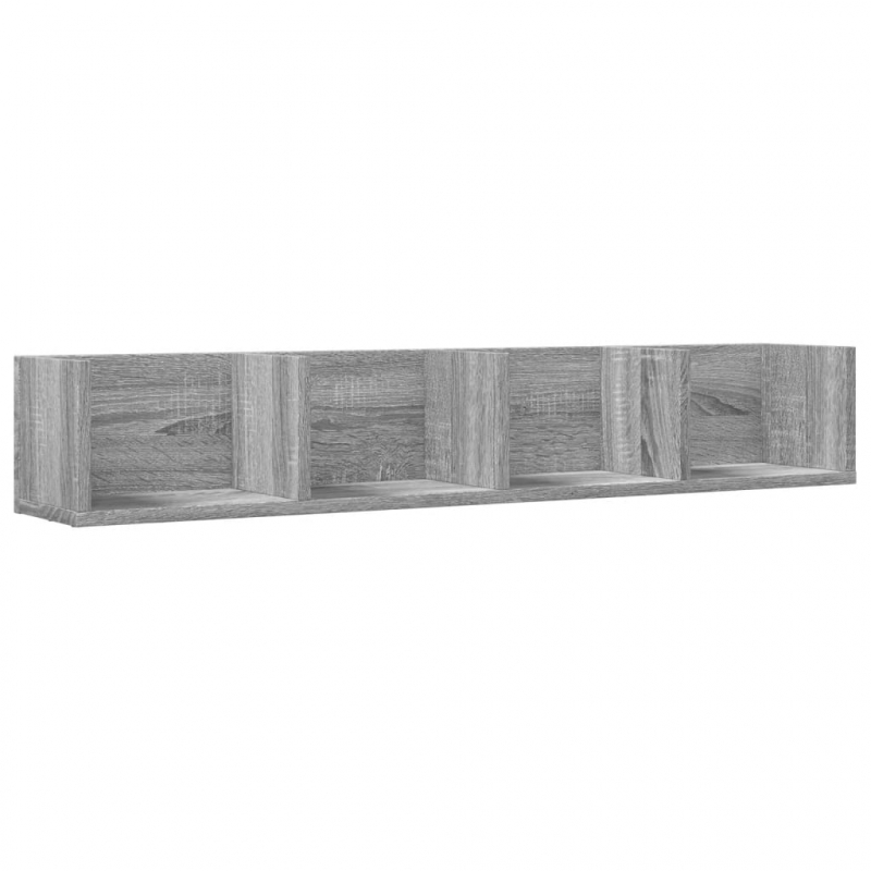 Wandschränke 2 Stk. Grau Sonoma-Eiche 99x18x16,5 Holzwerkstoff