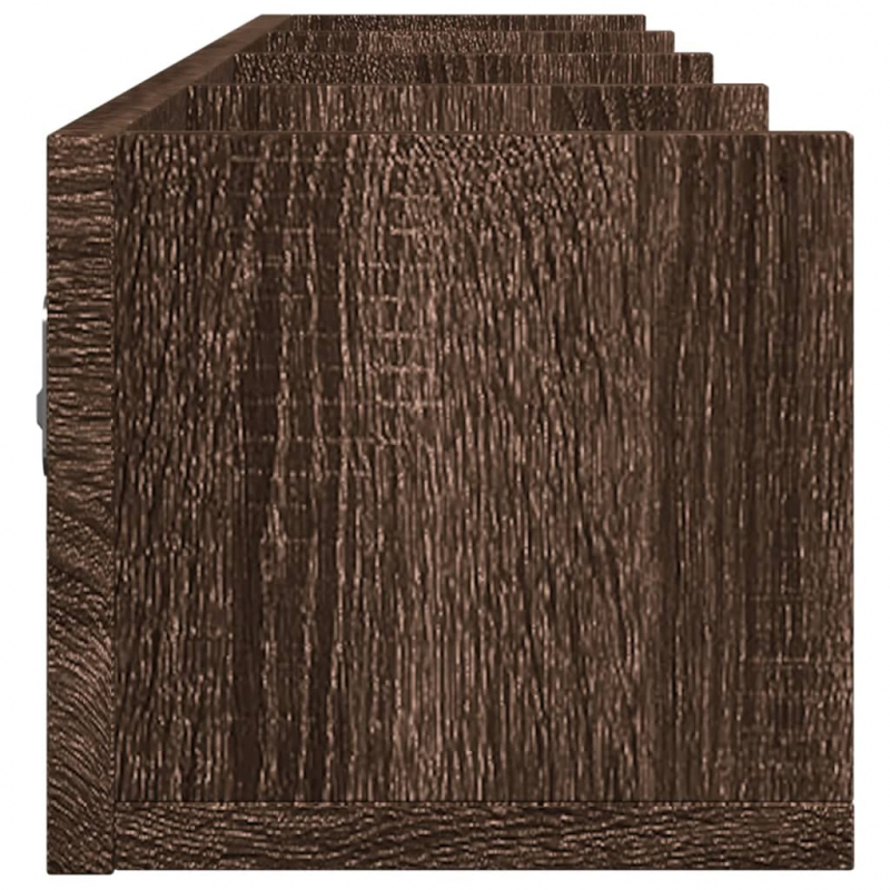 Wandschränke 2 Stk. Braun Eichen-Optik 99x18x16,5 Holzwerkstoff