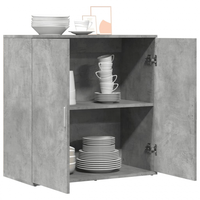 Sideboard Betongrau 79x38x80 cm Holzwerkstoff