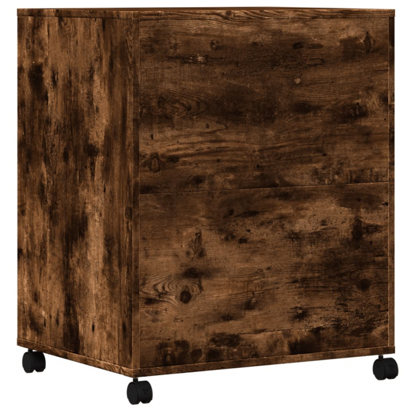 Druckerständer mit Rollen Räuchereiche 60x48x74 cm