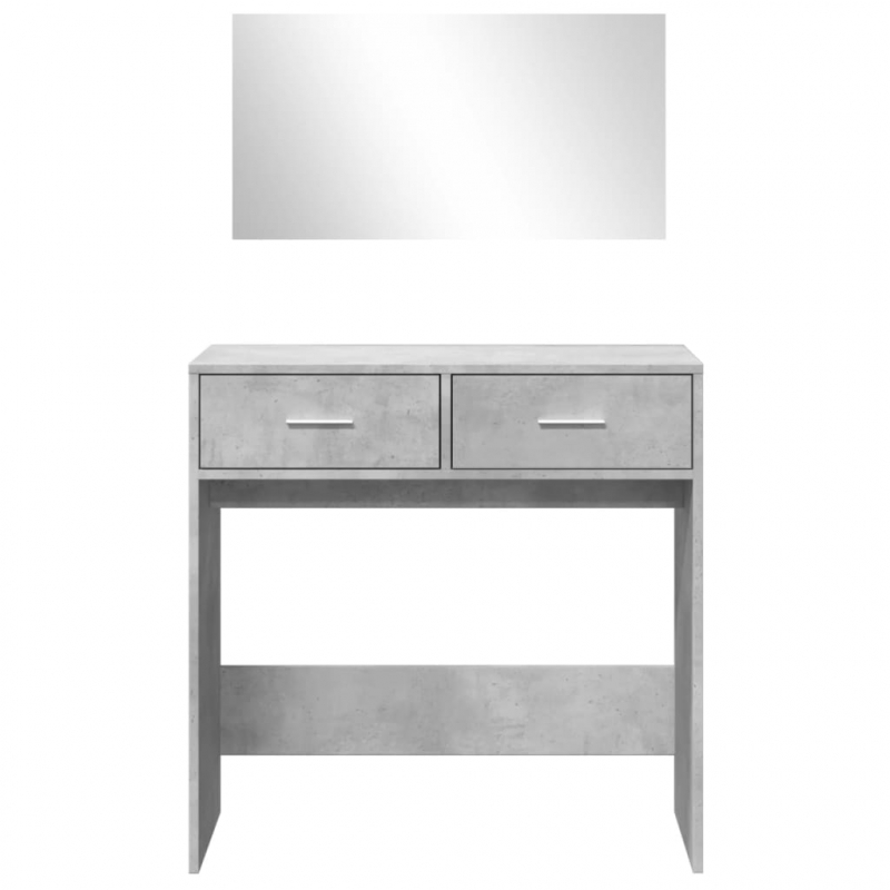 Schminktisch mit Spiegel Betongrau 80x39x80 cm