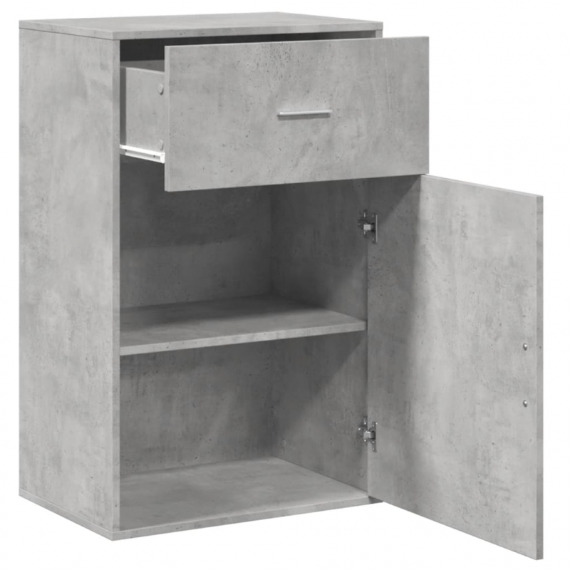 Beistellschrank Betongrau 56,5x39x90 cm Holzwerkstoff