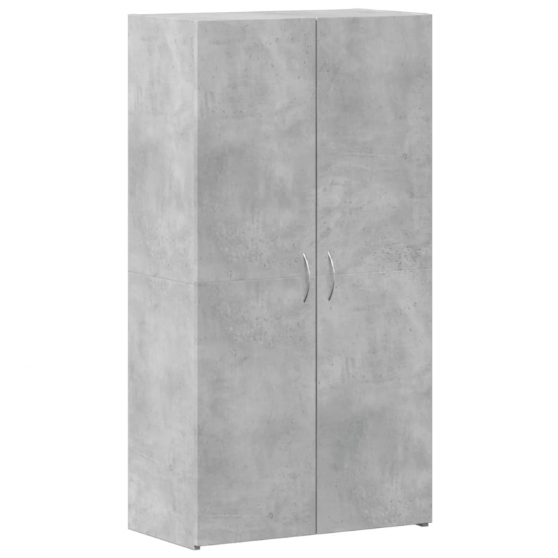 Aktenschrank Betongrau 60x32x115 cm Holzwerkstoff