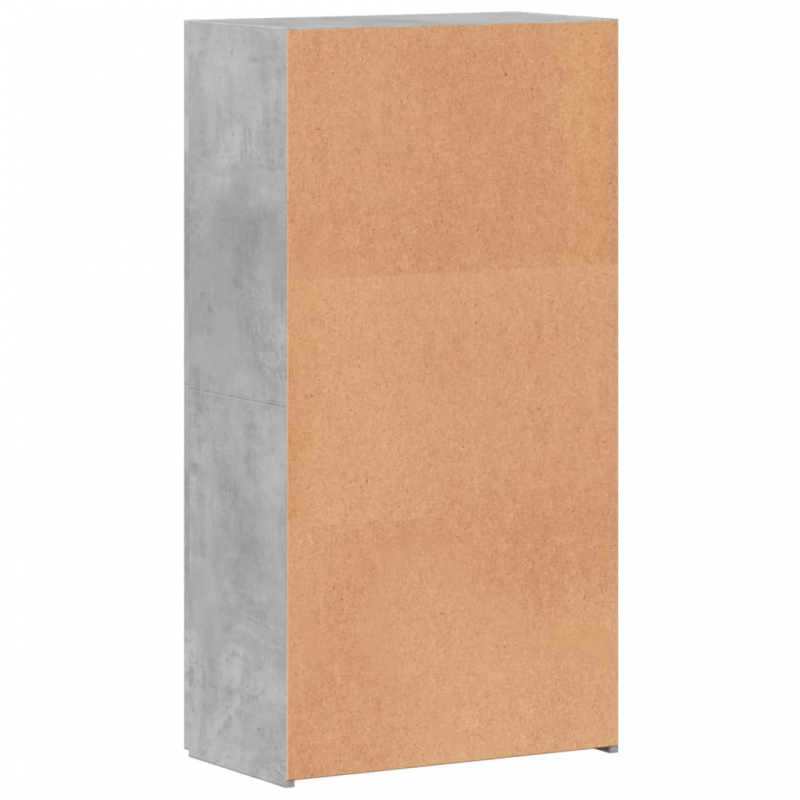Aktenschrank Betongrau 60x32x115 cm Holzwerkstoff