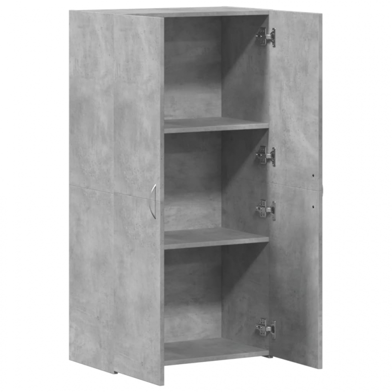 Aktenschrank Betongrau 60x32x115 cm Holzwerkstoff