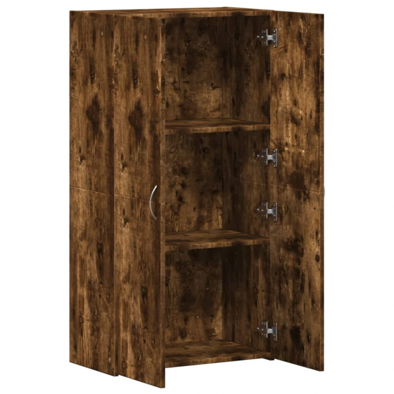 Aktenschrank Räuchereiche 60x32x115 cm Holzwerkstoff