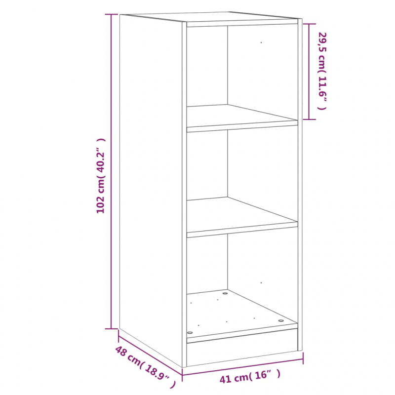 Kleiderschrank Schwarz 48x41x102 cm Holzwerkstoff