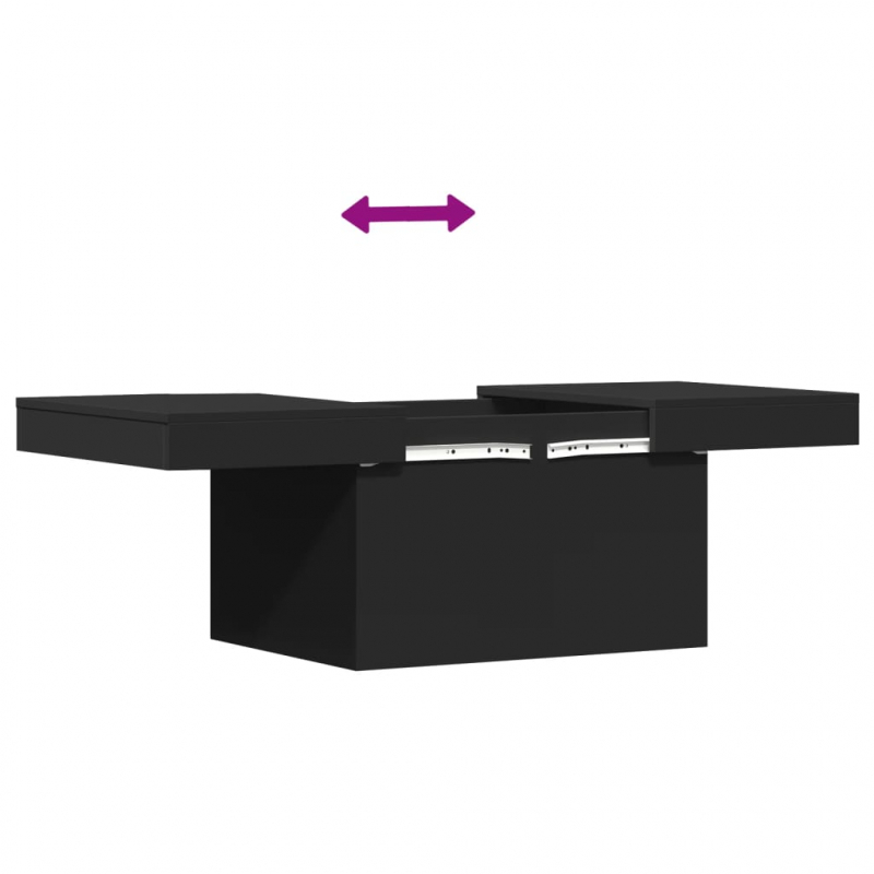 Couchtisch Schwarz 80x55x40 cm Holzwerkstoff