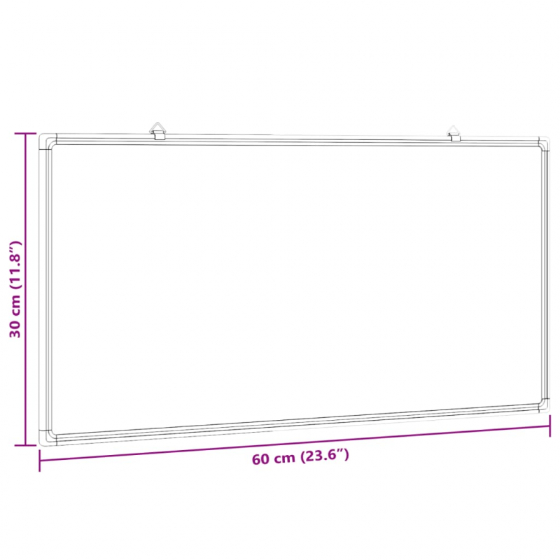Magnetisches Whiteboard 60x30x1,7 cm Aluminium