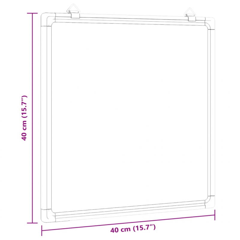 Magnetisches Whiteboard 40x40x1,7 cm Aluminium