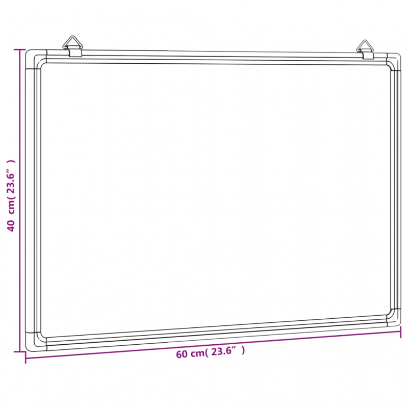 Magnetisches Whiteboard 60x40x1,7 cm Aluminium