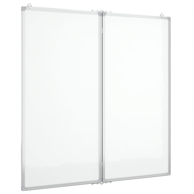 Magnetisches Whiteboard Klappbar 80x80x1,7 cm Aluminium