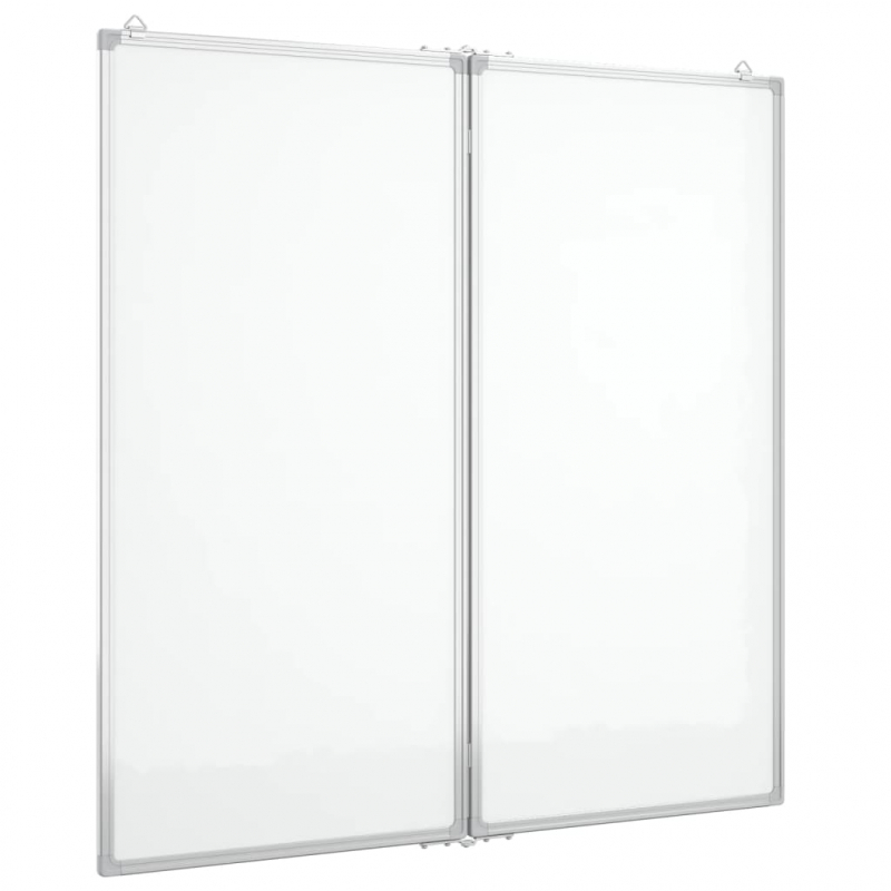 Magnetisches Whiteboard Klappbar 100x100x1,7 cm Aluminium