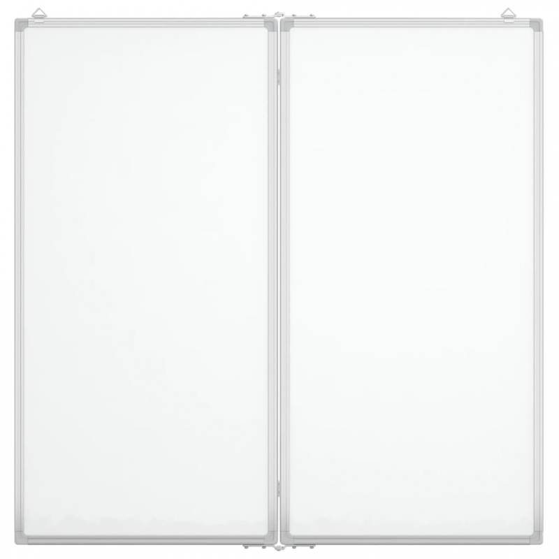 Magnetisches Whiteboard Klappbar 100x100x1,7 cm Aluminium