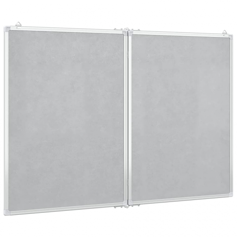 Magnetisches Whiteboard Klappbar 120x100x1,7 cm Aluminium