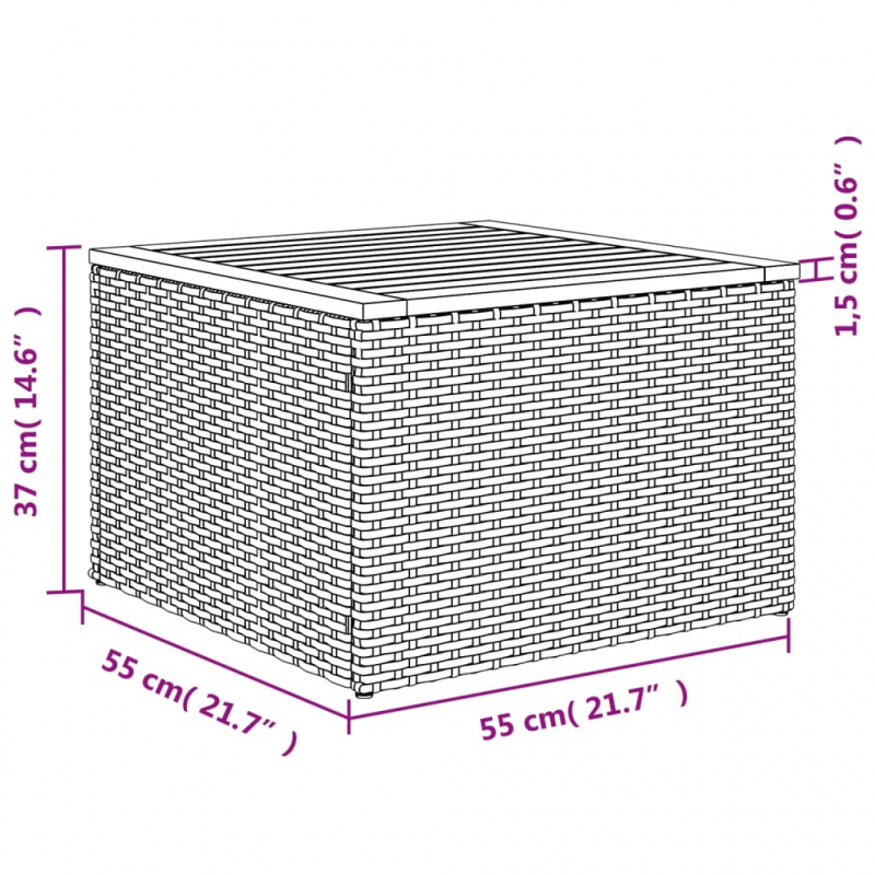 14-tlg. Garten-Sofagarnitur mit Kissen Schwarz Poly Rattan