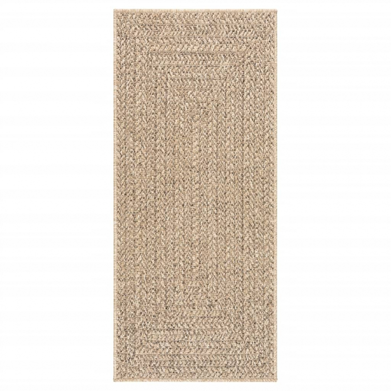 Teppich ZIZUR 80x200 cm Jute-Optik Indoor und Outdoor