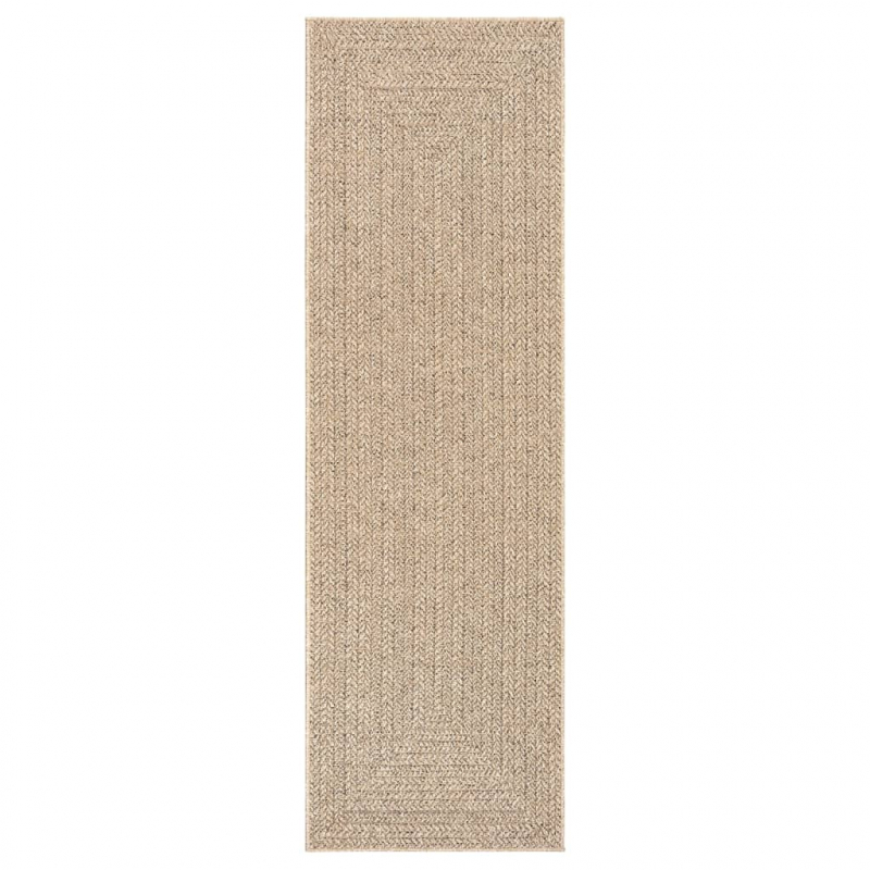Teppich ZIZUR 80x250 cm Jute-Optik Indoor und Outdoor
