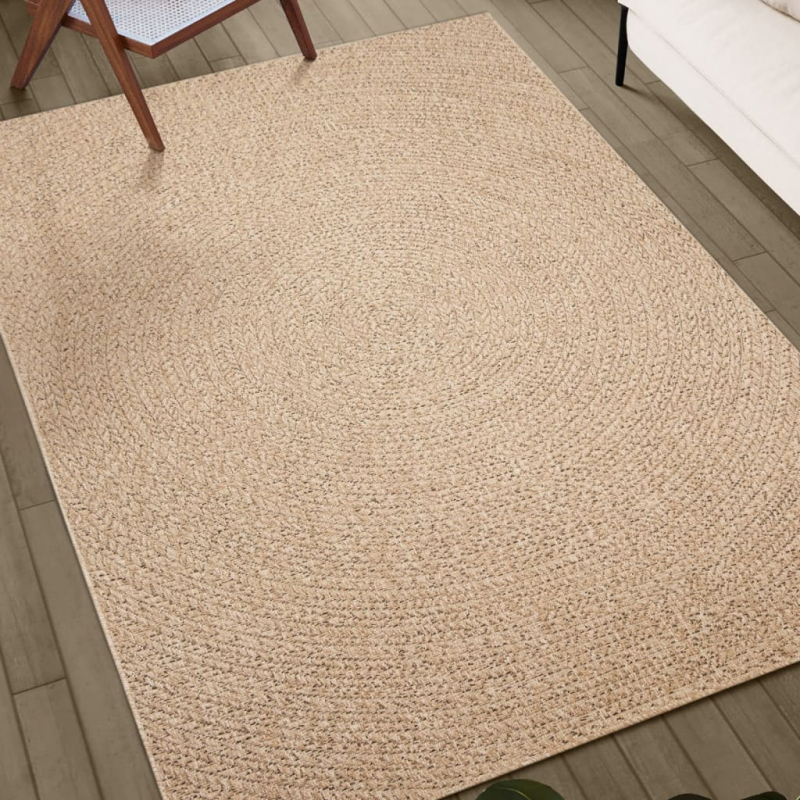 Teppich ZIZUR 240x340 cm Jute-Optik Indoor und Outdoor