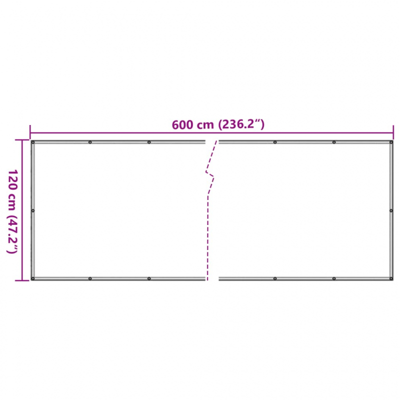 Balkon-Sichtschutz Steinoptik Grau 600x120 cm PVC